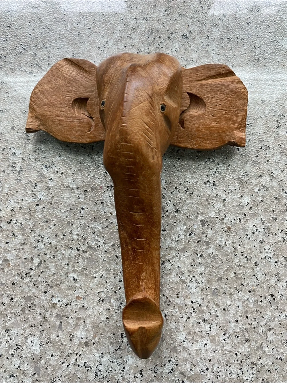 Vintage Hand-Carved Wooden Elephant Hooks